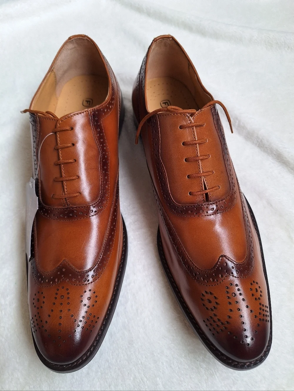 👞 NWT Liberty Fortune Men's Leather Wingtip Brogues Sz 13 👞